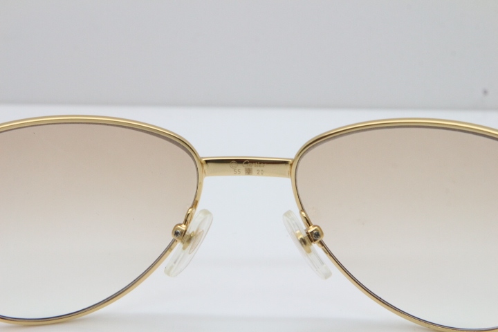 Cartier 1156479 Original Sunglasses In Gold Brown Lens