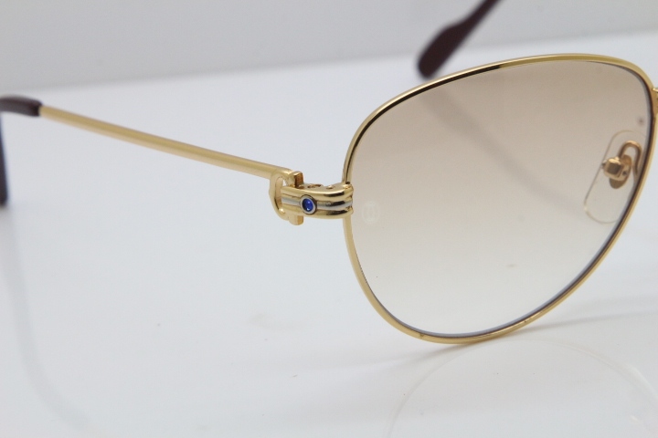 Cartier 1156479 Original Sunglasses In Gold Brown Lens