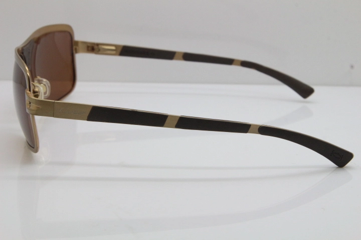 CARTIER T8200703 Sunglasses In Gold Brown Lens