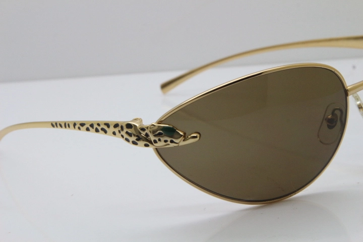 CARTIER Series Limited 1525/2000 Original Sunglasses In Gold Brown Lens