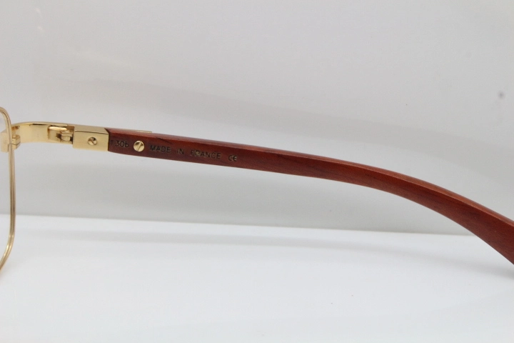 Cartier EDITON SANTOS DUMONT Wood 5037821 Original Eyeglasses In Gold