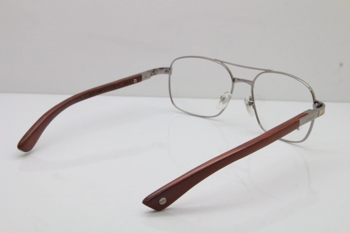 Cartier EDITON SANTOS DUMONT Wood 5037821 Original Eyeglasses In Gun Metal