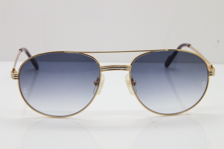 Cartier 1191437 Original Sunglasses In Gold Gray Lens