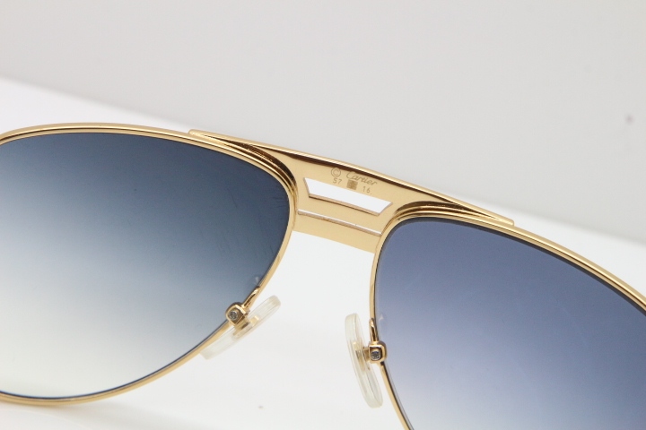 Cartier Diamond 1130036 Original Sunglasses In Gold Gray Len