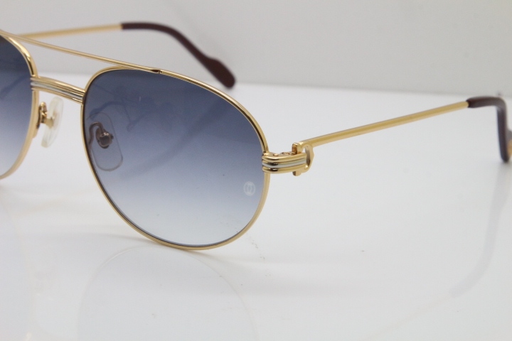 Cartier 1191437 Original Sunglasses In Gold Gray Lens