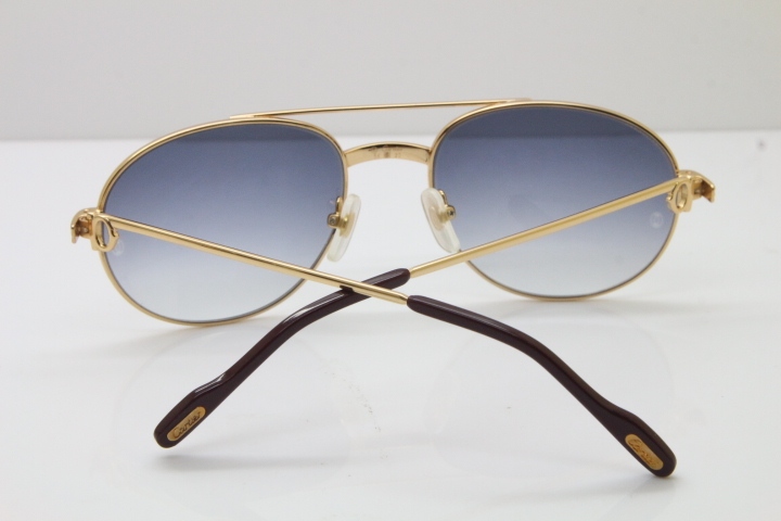 Cartier 1191437 Original Sunglasses In Gold Gray Lens