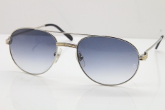 Cartier 1191437 Original Sunglasses In Silver Brown Lens