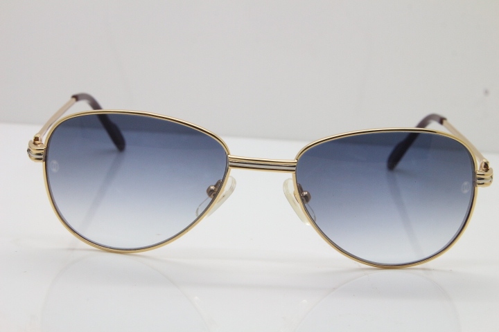 Cartier 1156479 Original Sunglasses In Gold Gray Lens