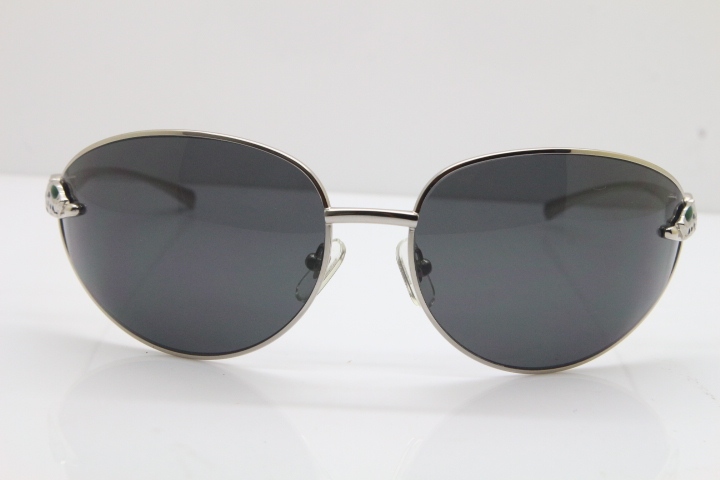CARTIER Series Limited 1525/2000 Original Sunglasses In Silver Dark Lens