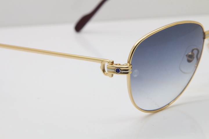 Cartier 1156479 Original Sunglasses In Gold Gray Lens