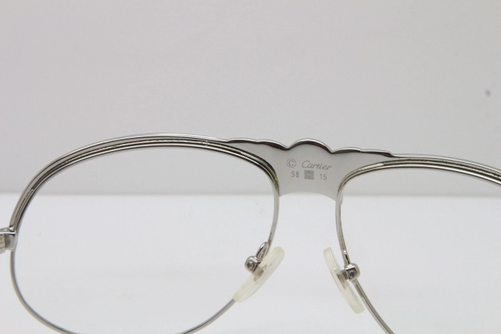 Cartier Crown Diamond 1112530 Original Eyeglasses In Silver