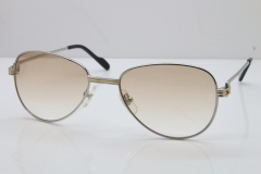 Cartier 1156479 Original Sunglasses In Silver Brown Lens