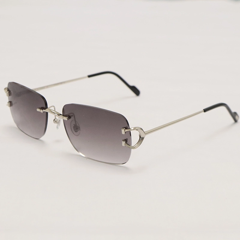 Cartier C Decor Original Sunglasses CT0344O 001 Gold Brown Lens C57G23AK Rimless 18k Gold Sun Glasses