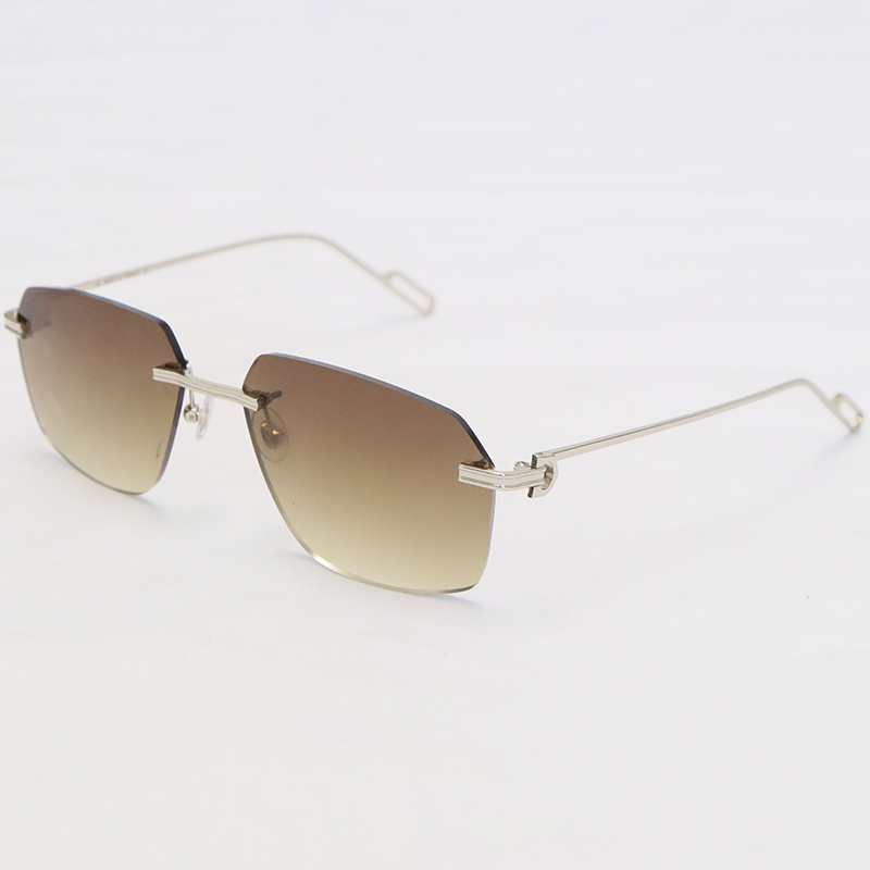 Cartier Metal Rimless CT01130 Sunglasses Size:60