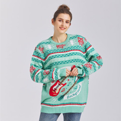 Knitted Christmas jumper 100% acrylic custom sweater with knitting patterns