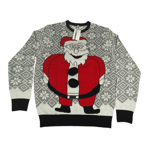 Customized Acrylic Knitted Holiday Unisex Ugly Christmas Jumper