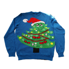 Customized Lovely Knitted Santa Tree Ugly Christmas Jumper