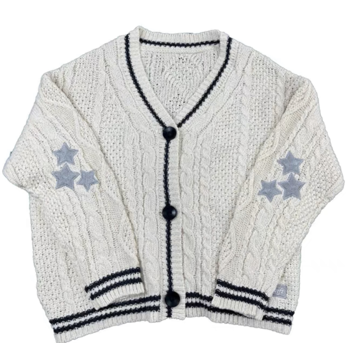five-pointed star Temperamentloose casual sweater cardigan