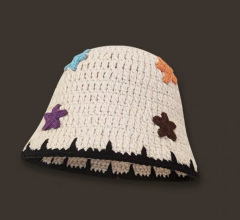 Cute three-dimensional handmade crochet woolen hat autumn and winter warm all-match knitted hat