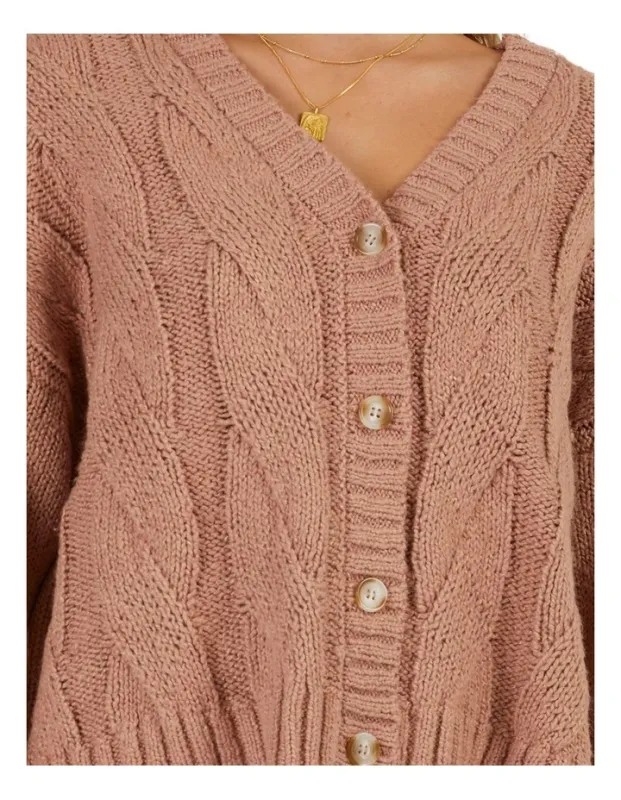V-neck brown buttoned knitted cardigan short jacket color can be customized