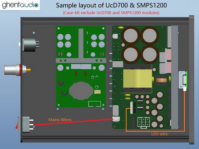 (B265a-M5) DIY Mono Case-kit for Hypex UcD700