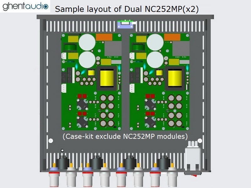 (D265b-Q2) DIY 4CH Case-kit for Hypex 2 x NC252MP
