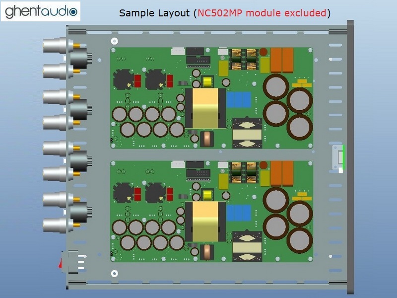 (D315c-Q1) DIY 4CH Case-kit for Hypex 2 x NC502MP