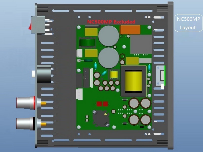 (B180a-M2) DIY Mono Case-kit for Hypex NC500MP