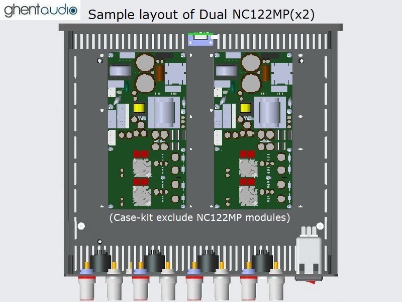 (D265b-Q1) DIY 4CH Case-kit for Hypex 2 x NC122MP