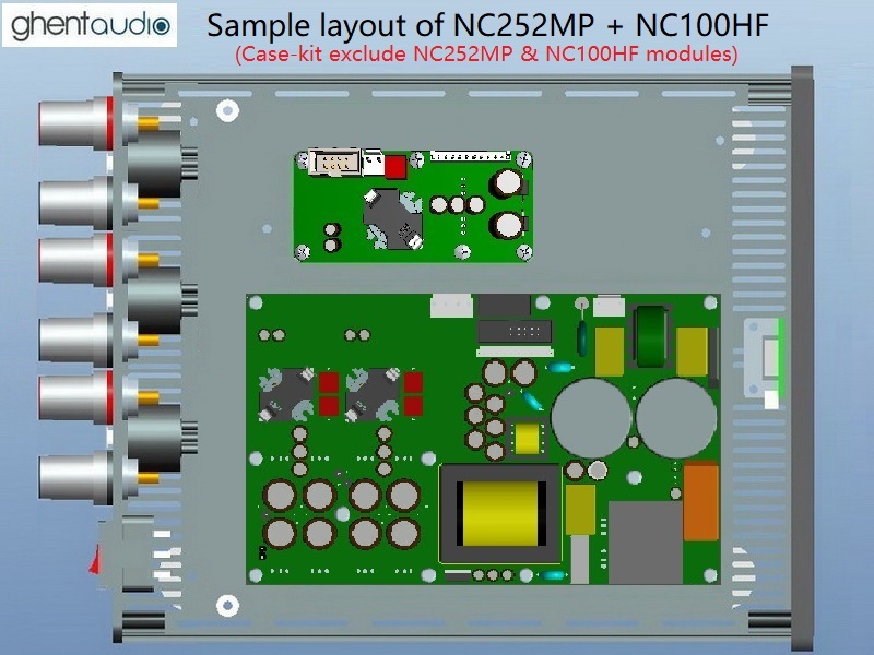(B235a-T2) DIY 3CH Case-kit for Hypex NC252MP/NC100HF