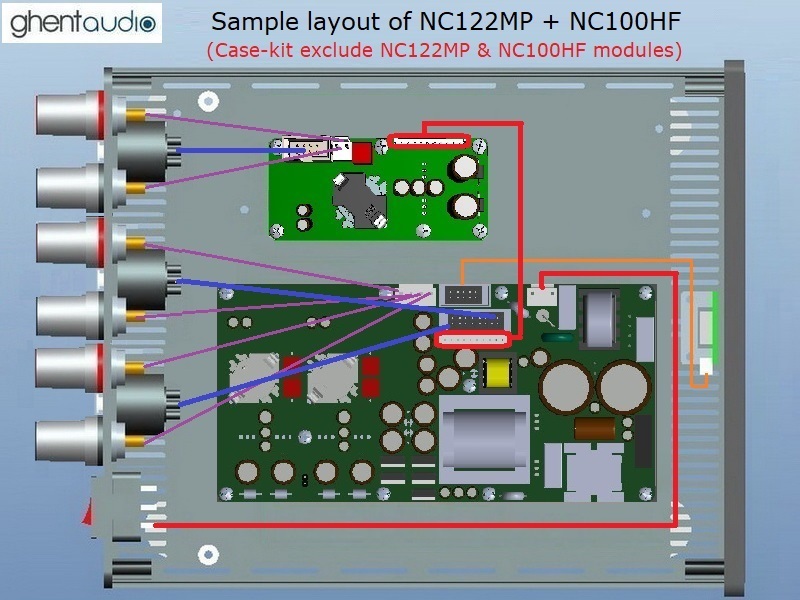 (B235a-T1) DIY 3CH Case-kit for Hypex NC252MP/NC100HF