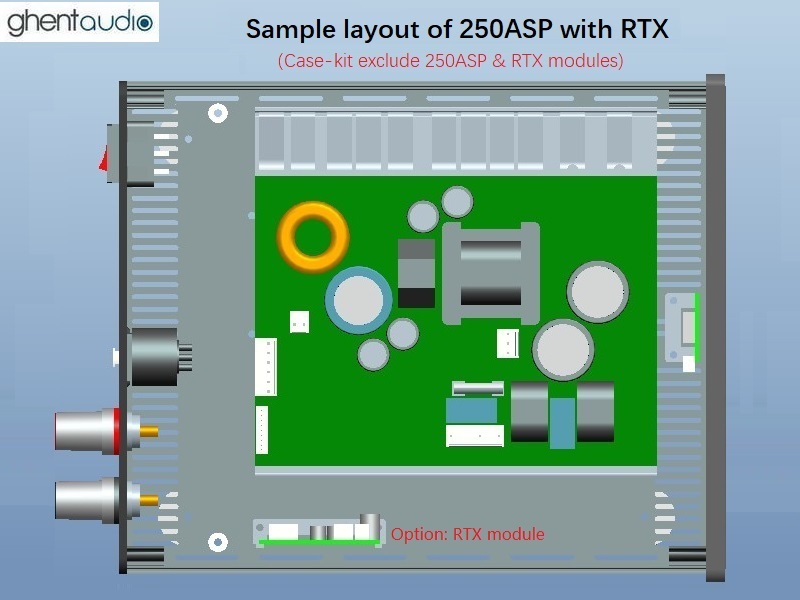 (B235a-M1XR) DIY Mono Case-kit for ICEpower 250ASP