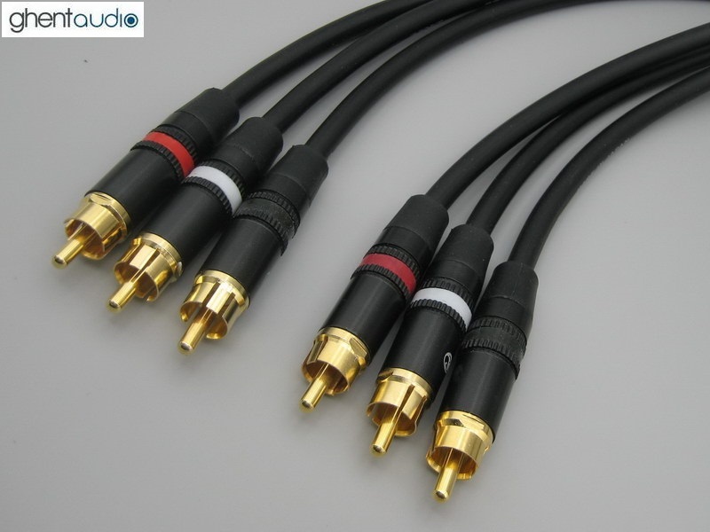 A11(3CH) --- Color-coded 3CH Canare L-4E6S RCA Cables (3pcs)