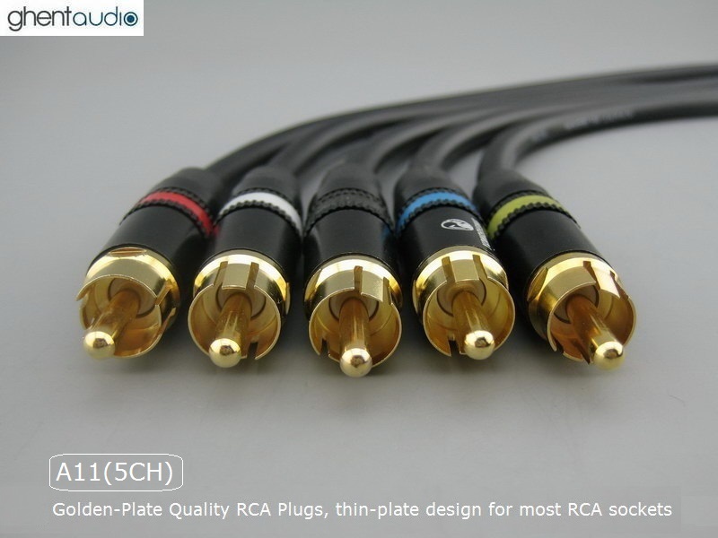 A11(5CH) --- 5CH Canare L-4E6S RCA Cables (5pcs)