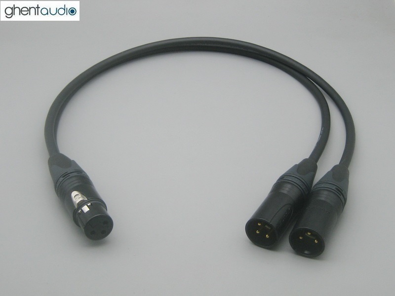 A17 --- Mogami 2549 XLR (F to M+M) Balanced Y-Cable