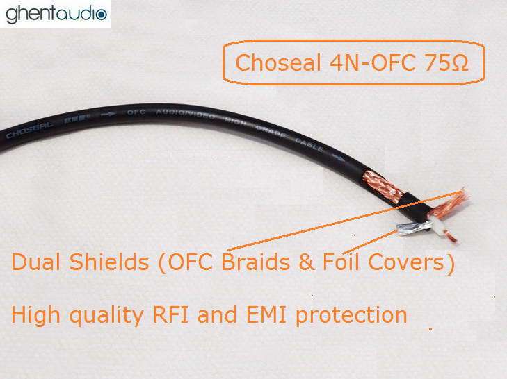 E03 --- Choseal 4N-OFC 75 Ohm Coax RCA Cable