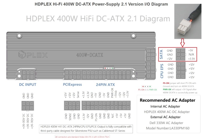 (PC44) 6P---LP4 Power Supply Cable (JSSG360)