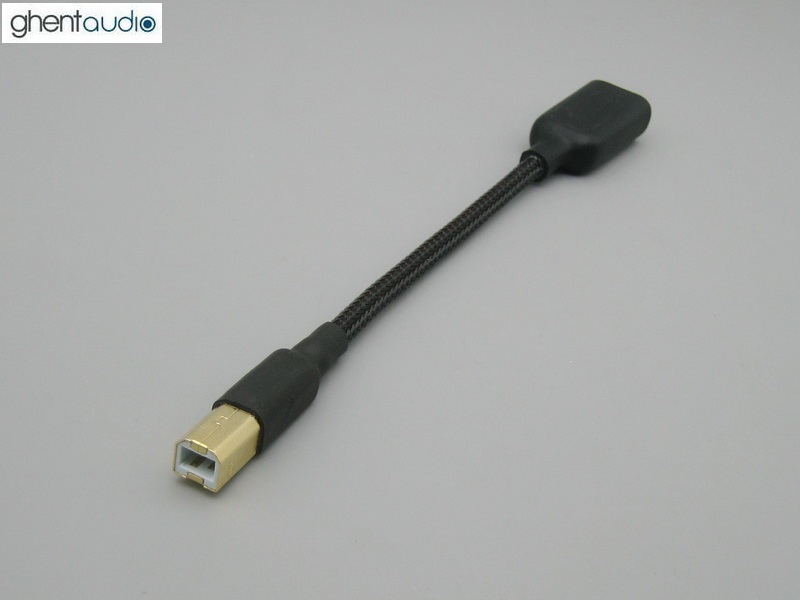 (U09) Type-B(Male)  to Type-A(Female) Extension Silver-plated USB Cable