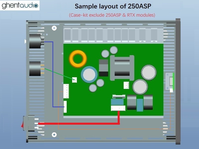 (B235a-M1S) DIY Mono Case-kit for ICEpower 250ASP (speakON)