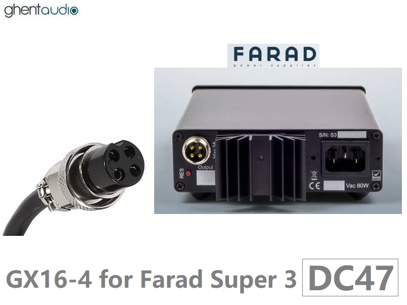 DC47 --- Aviation GX16-4 DC cable for Farad Super 3