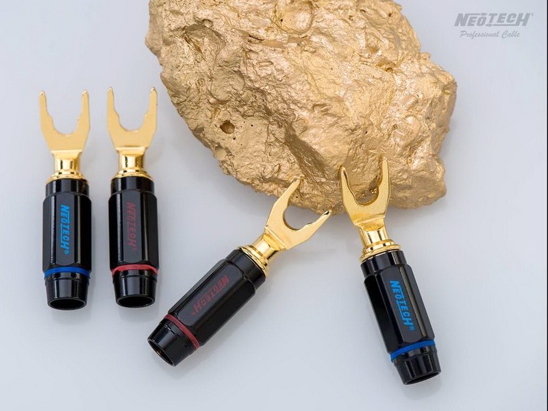 Neotech SK-8Y OFC Gold-plated Spade Plug