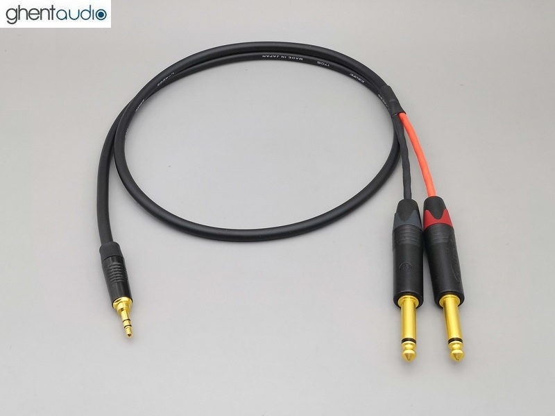D17---3.5mm TRS to 2 x 6.35mm TS Mogami 2534 Stereo Cable (1pc)