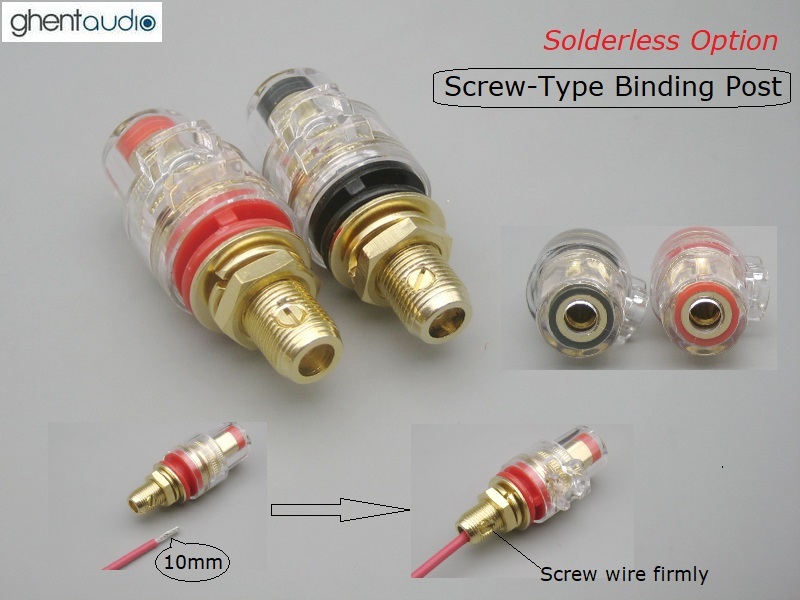 BP(Screw) --- Screw-Type 5-Way Binding Posts Speaker Amplifier Terminal(Pair)