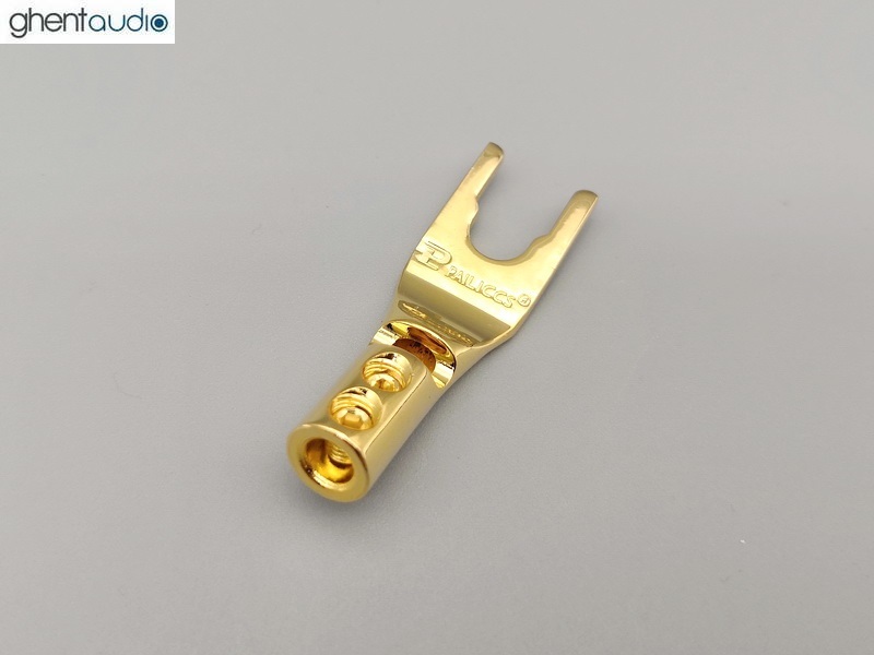 Pailiccs Gold-plated Speaker Plugs Audio Screw Fork Spade Connector(1pc)