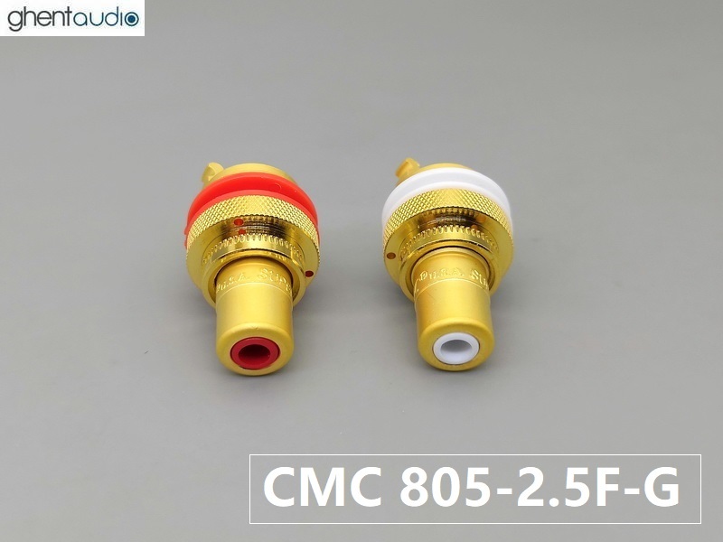 CMC 805-2.5F-G 24K Gold-Plated RCA socket (Pair)