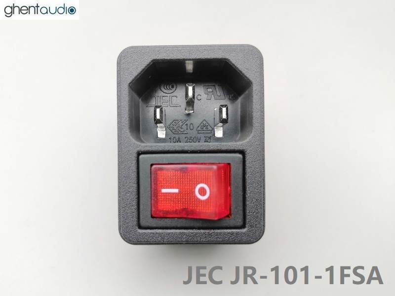 JEC JR-101-1FSA Mains IEC-Inlet with Switch (1pc)