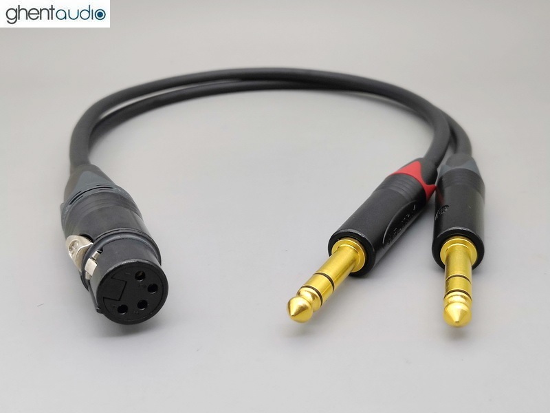 HP01 --- Dual 1/4" TRS to XLR(Female-4P) Mogami 2549 Cable for Mytek DAC