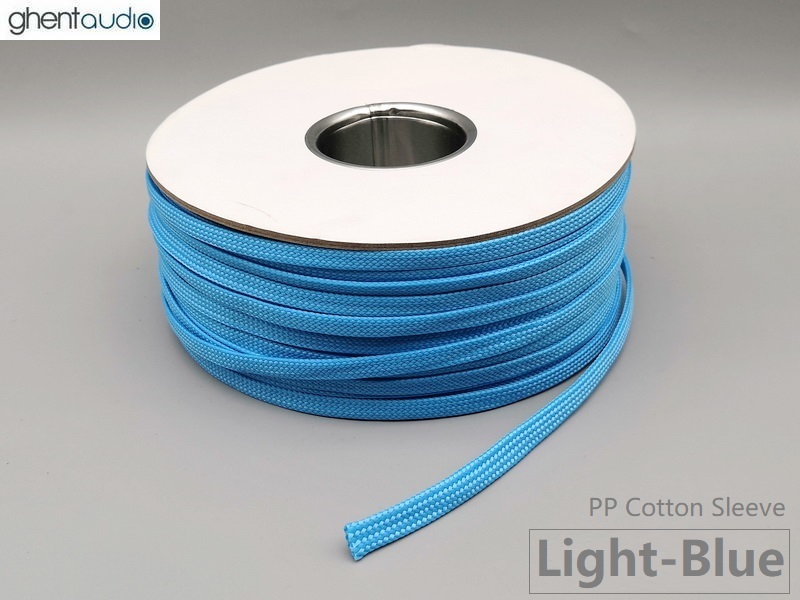 (PPC-LBLU) Light-Blue PP Cotton Expandable Sleeving (1m)