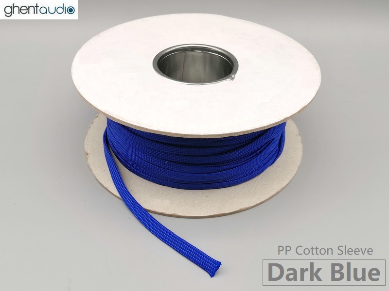 (PPC-DBLU) Dark-Blue PP Cotton Expandable Sleeving (1m)