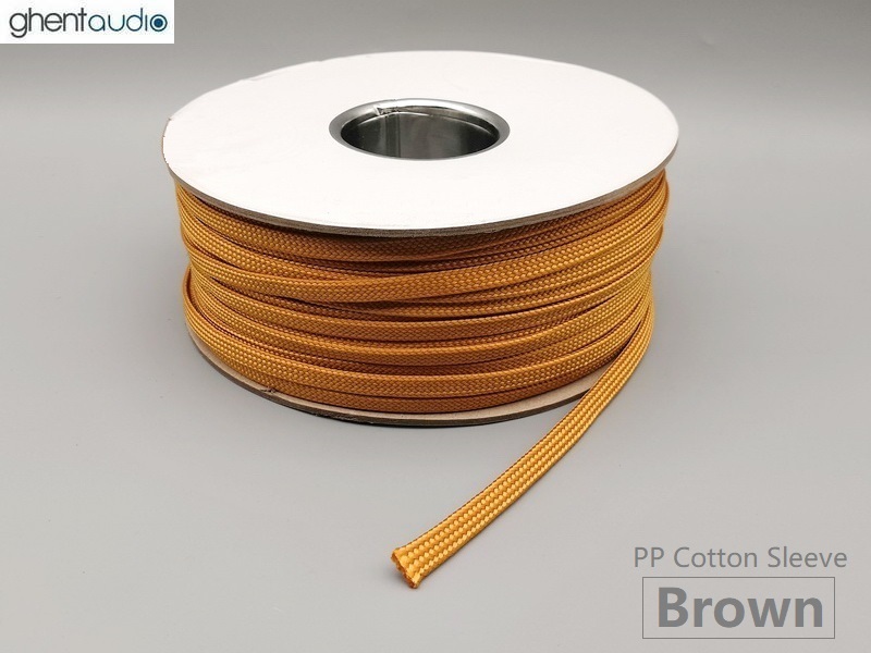 (PPC-BRN) Brown PP Cotton Expandable Sleeving (1m)